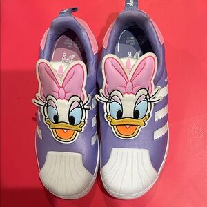 Adidas Kids Sneakers in Purple and Pink with Cartoon Design
